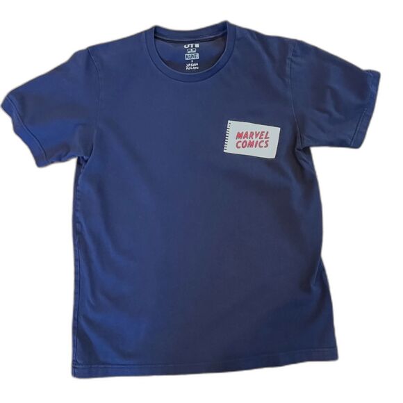 Uniqlo x Marvel Comics x Jason Polan Navy Blue T-Shirt Short Sleeves - Picture 3 of 7
